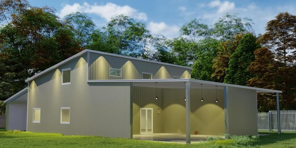 Beautiful galvanized steel barndominiums in Nogales, Arizona showcasing modern design and rustic charm